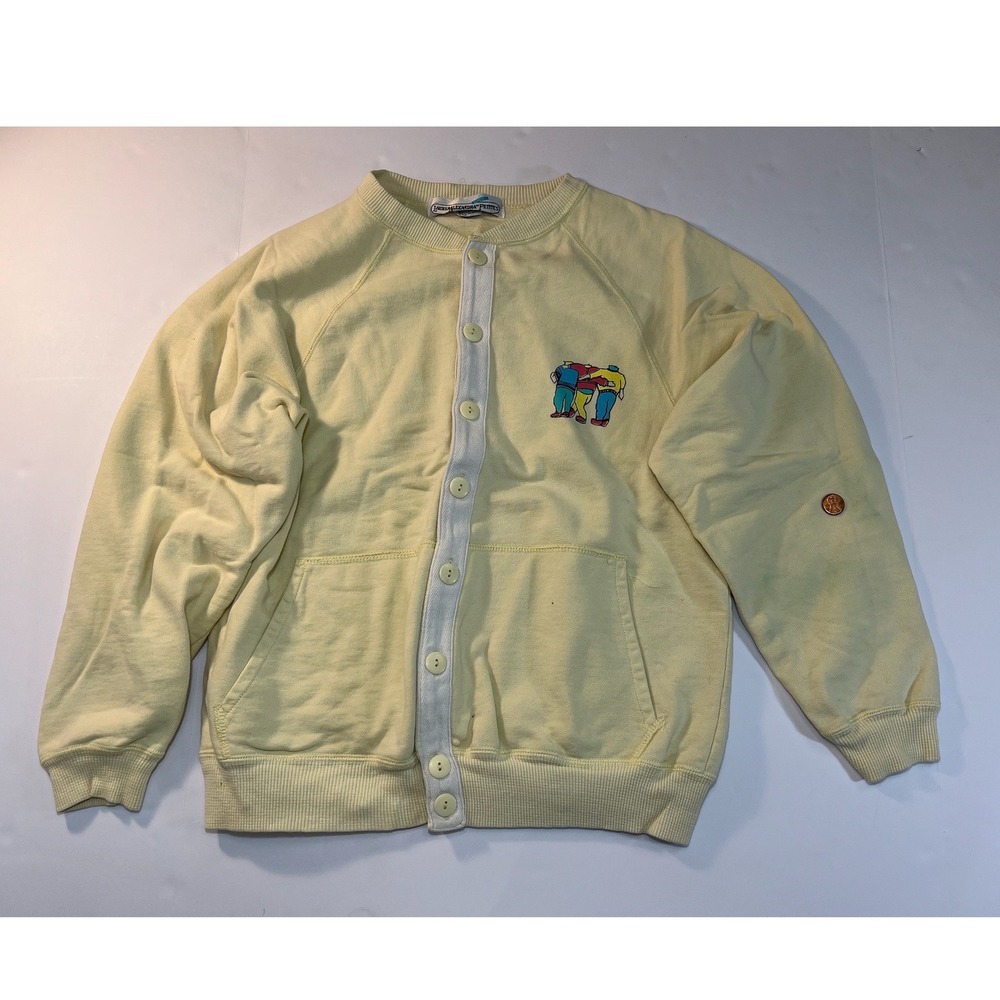 Vintage Laurel Alexander Buddies Cardigan Sweatshirt Petite L Yellow 90s